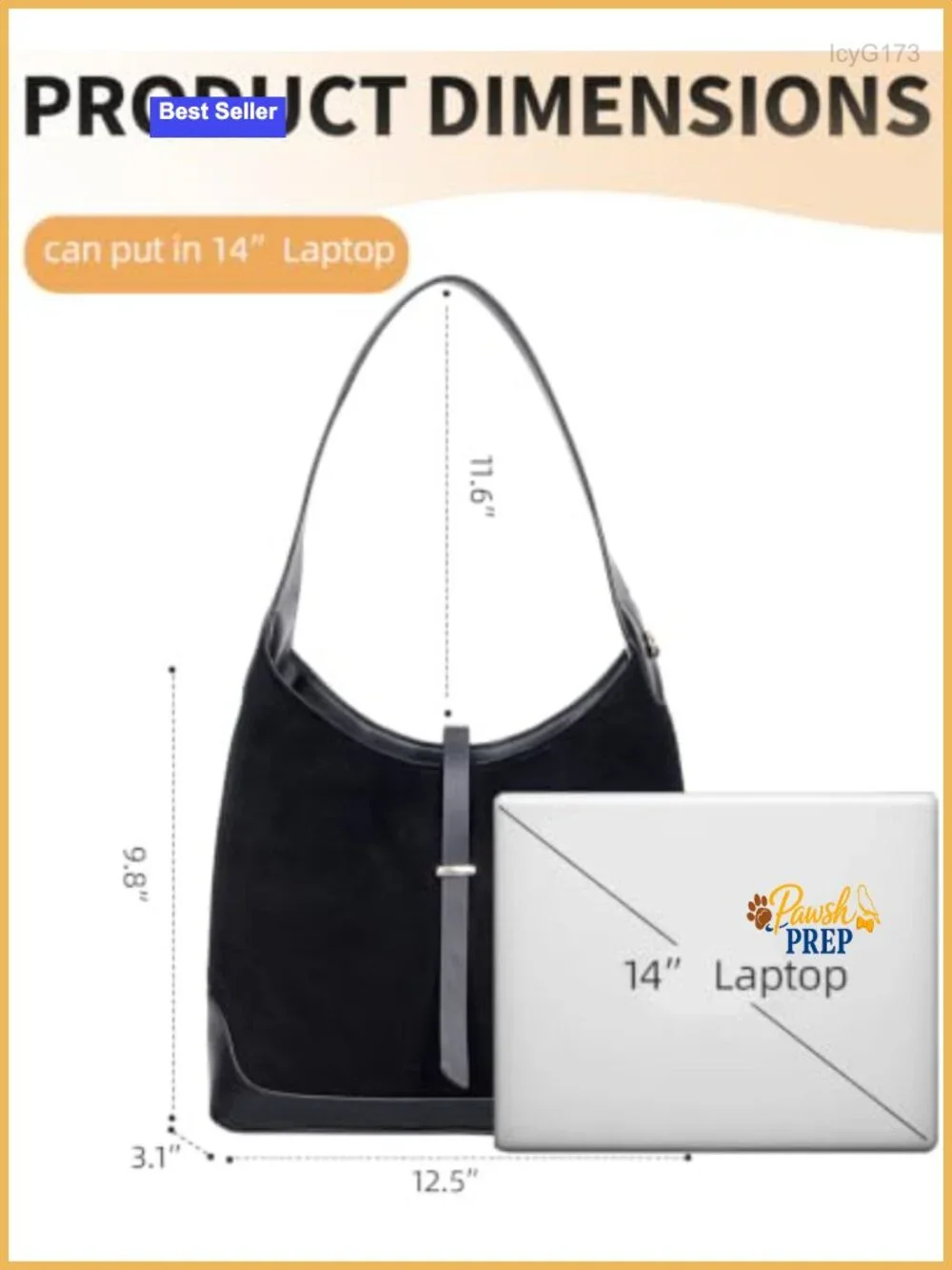 Faux Suede Hobo Shoulder Bag Retro Slouchy Tote for Women